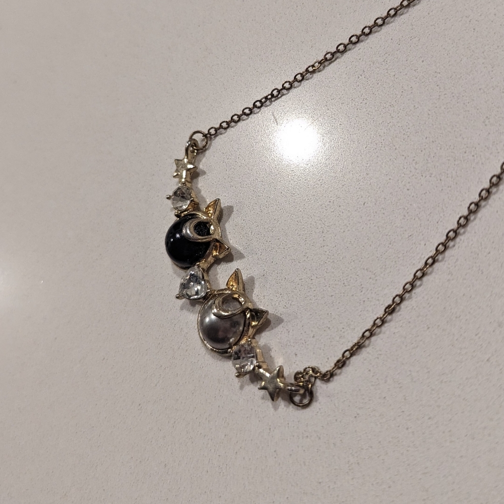 Gold Tone Sailor Moon Necklace